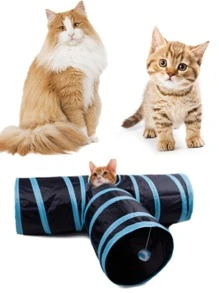 Bộ 27 đồ chơi cho mèo bao gồm đường hầm ba chiều, cây đũa trêu ghẹo và đồ chơi đuổi cá - màu đen - Xem 4