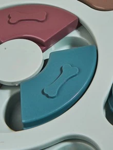 1pc Heart & Bone Decor Pet Leaking Food Toy For Dog For Training - Dusty Blue - View 4