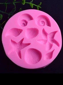 1入組矽膠模具創意海星設計矽膠模具適合家庭DIY - 粉色 - 查看 1