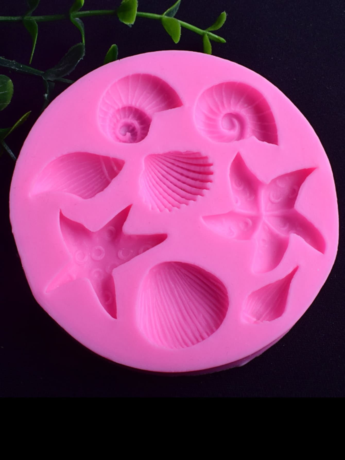 1入組矽膠模具創意海星設計矽膠模具適合家庭DIY - 粉色 - 查看 1