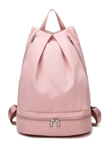 1 pieza Bolsa de natación ligero con diseño fruncido - Rosa - Ver 1