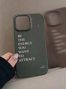 Funda de teléfono con gráfico de letra de manzana verde compatible con iPhone15/15Plus/15Pro/15Promax, resistente al agua, a los golpes y a los arañazos - Multicolor - Ver 2