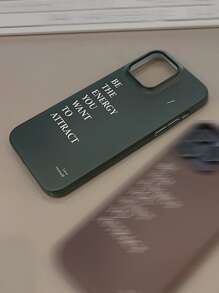 Funda de teléfono con gráfico de letra de manzana verde compatible con iPhone15/15Plus/15Pro/15Promax, resistente al agua, a los golpes y a los arañazos - Multicolor - Ver 5