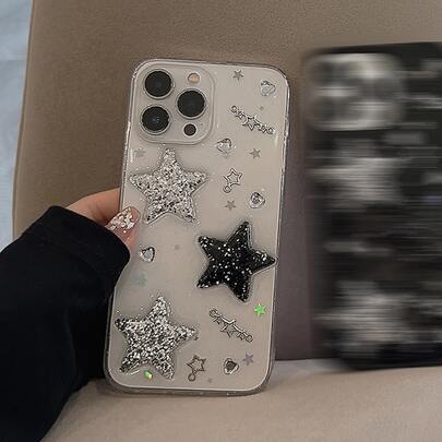 Y2k 星空装饰手机壳适用于 15/15Plus/15Pro/15Promax 防水防震防摔防刮