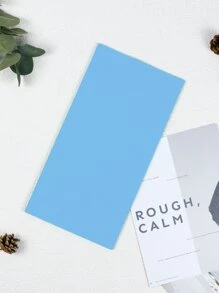 1pc Solid Color Disposable Tablecloth, Simple Plain Color Plastic Disposable Table Cloth For Party, Holiday - Blue - View 2