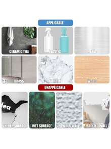 60 cái/bộ Băng PVC, Miếng dán chắc chắn có thể tái sử dụng hiện đại cho gia đình - Trong sáng - Xem 6