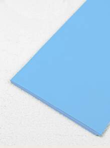 1pc Solid Color Disposable Tablecloth, Simple Plain Color Plastic Disposable Table Cloth For Party, Holiday - Blue - View 4