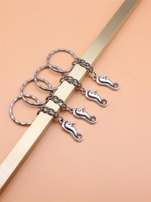 4入組女性海馬吊墜時尚適用於裝飾用品 - 復古銀色 - 查看 2