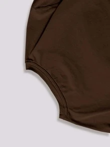 ROMWE MEN Tops Nam Hoạt hình Giải trí - Màu nâu Sô-cô-la - Xem 4