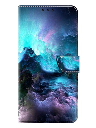 GLANDOTU Brieftasche mit Klappentasche, Kartenhalter und Kartenfächern, Kompatibel mit Samsung Galaxy  Handy und anderen Handymodellen, Schillernde Farben