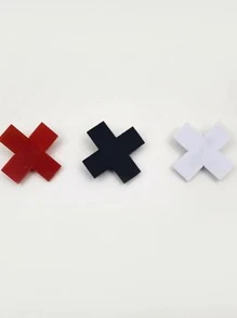 3pcs Women Cross Design Creative Hair Clip, For Decoration Street Claw Clips Hair Claws Hair Barrettes, School Stuff
