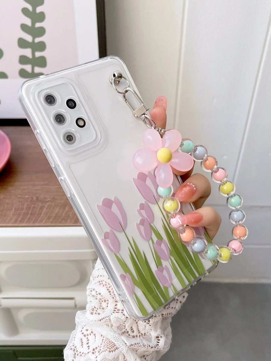 印花透明手機殼附帶繩子 - 彩色 - 查看 1