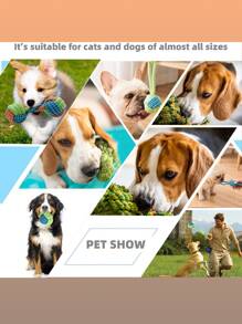 10pcs/Set Rope Dog Chew Toys For Large & Medium Breeds, Tough Teething Toys - Multicolor - View 3