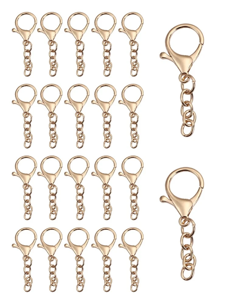 22 個のキーリング付きゴールデン 5 セグメント キーチェーン | SHEIN