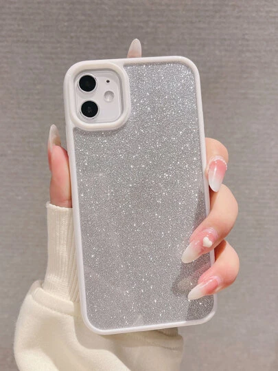 Clear Phone Case With Glitter Paper