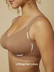 LUVLETTE Dream Curve 2ndSkin Wireless Full Coverage Seamless Side Support Lounge Sticky Bra Bralette Bra No Show Underwear Workout Sports Sticky Bra