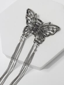 Đảng 1 cái dành cho nữ Thiết kế hình bướm bằng kim cương giả Móng vuốt tóc sang trọng, dùng để trang trí - màu đen - Xem 3