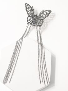 Đảng 1 cái dành cho nữ Thiết kế hình bướm bằng kim cương giả Móng vuốt tóc sang trọng, dùng để trang trí - màu đen - Xem 5