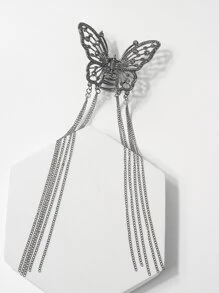 Đảng 1 cái dành cho nữ Thiết kế hình bướm bằng kim cương giả Móng vuốt tóc sang trọng, dùng để trang trí - màu đen - Xem 7