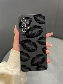 1个TPU软手机壳，黑色唇印和豹纹图案，兼容苹果7/8/7P/8P/X/XS/XR/XS Max/11/12/13/14/15系列，S22 Ultra/S23 Ultra/S24 Ultra/S系列、A系列，兼容红米手机，两种摄像头孔样式随机发货，防水防震防摔防刮，国际版，非国内版。 - 彩色 - 查看 1