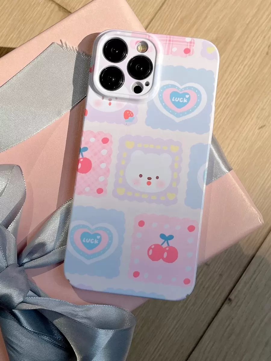 Anti-fall Cartoon Bear Pattern Phone Case - Multicolor - View 1