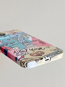 Funda para móvil anticaída con estampado de letra - Multicolor - Ver 3