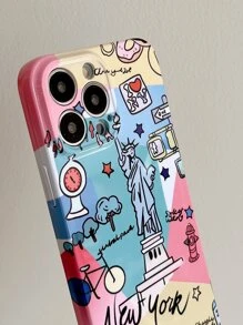 Funda para móvil anticaída con estampado de letra - Multicolor - Ver 5
