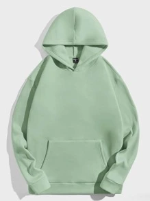 Manfinity VCAY Hombres Capucha con estampado de oso - verde menta - Ver 2