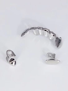 3 piezas/set Joyería Funky de metal de cobre con ortodoncia dental para mujeres para fiesta Popular Piercing cuerpo joyería regalo para mujeres y hombres joyería de cobre - Multicolor - Ver 3