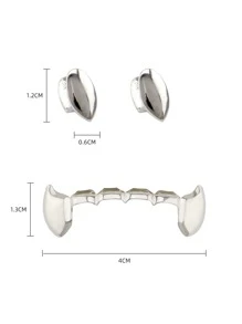 3 piezas/set Joyería Funky de metal de cobre con ortodoncia dental para mujeres para fiesta Popular Piercing cuerpo joyería regalo para mujeres y hombres joyería de cobre - Multicolor - Ver 4