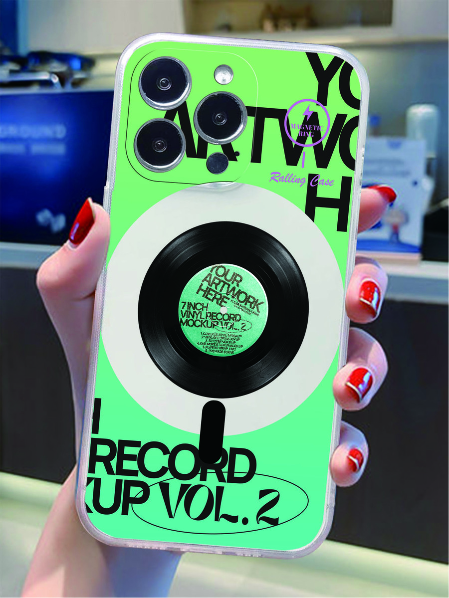 Anti-fall CD Pattern Phone Case - Multicolor - View 1