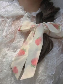 Khăn quàng cổ in hình dâu tây dễ thương - Nhiều màu - Xem 4