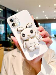 Ốp điện thoại đính đá lấp lánh hình thỏ, phiên bản quốc tế, không phải phiên bản nội địa. - Nhiều màu - Xem 1