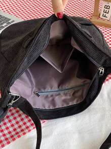 Túi Crossbody Nữ Sọc - màu đen - Xem 6