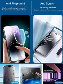 2 Pieces Apple Full-Screen Anti-Peep And Anti-Fall Protective Film Compatible With IPhone 16 Pro Max/16/16 Pro/16 Plus/15 Pro Max/15/15 Pro/15 Plus/14 Pro Max/14/14 Pro/14 Plus/13 Pro Max/13/13 Pro/12/11 Screen Protector, Compatible With IPhone Privacy Screen Protector, Anti-Fall, Mobile Phone Accessories, Protective Film Gift For Birthday, Family, Friends Tempered Glass, Anti-Spy, Phone Screen Protector
