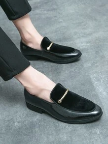商業樂福鞋適用於男士金屬裝飾一腳蹬男士正裝鞋 - 黑色 - 查看 2