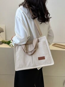 Túi Xách tay Nữ màu trơn - Màu be - Xem 2