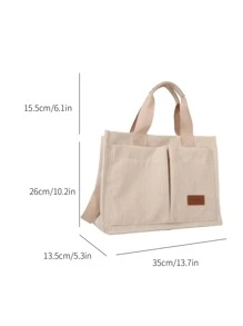 Túi Xách tay Nữ màu trơn - Màu be - Xem 3