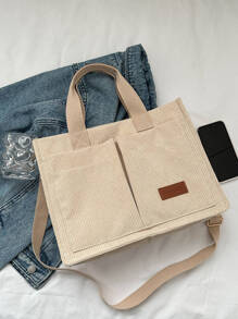 Túi Xách tay Nữ màu trơn - Màu be - Xem 5