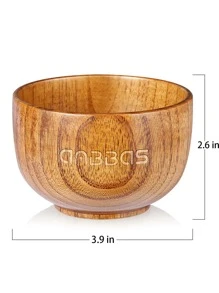 剃須皂木碗，1入組棗木手工男士剃須刷泡沫豐富碗