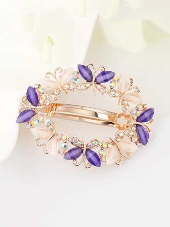 Horquilla con diamante de imitación con diseño de mariposa