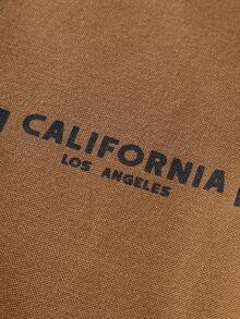 Manfinity Men Letter Graphic Polo Shirt - Brown - View 4