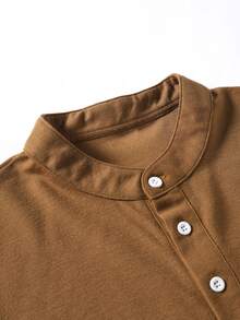 Manfinity Men Letter Graphic Polo Shirt - Brown - View 6