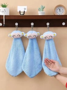 1入組套卡通猴子裝飾毛巾卡通可愛家用手巾 - 藍色 - 查看 1