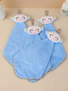 1入組套卡通猴子裝飾毛巾卡通可愛家用手巾 - 藍色 - 查看 5