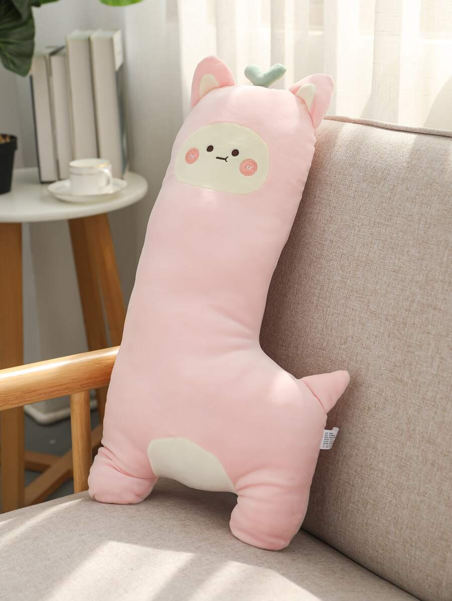 1入組卡通設計裝飾抱枕沙發可愛抱枕 - 粉色 - 查看 1