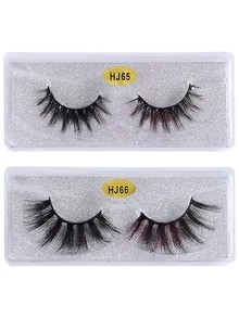 10 cặp lông mi giả tự nhiên 3D Faux Mink - màu đen - Xem 7