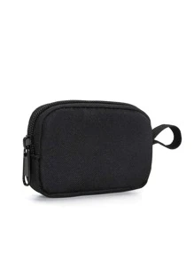 Túi đựng đồ giải trí ngoài trời di động dành cho doanh nhân thường ngày Ví mini Ví cho nam Ví tiền xu Ví du lịch - màu đen - Xem 2