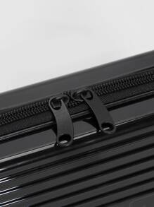 时尚迷你行李箱式斜挎包，硬壳单肩包，防水，适合学生旅行，PVC材质，简约风格，休闲，街头风格，送给男朋友的绝佳礼物，男士斜挎包侧包秋季男士斜挎包圆筒包旧钱圣诞节旅行节日感恩节礼物男士手提包男士礼物黑色包旅行必需品节日必需品露营男士斜挎包夏季返校夏季包春假度假包 - 黑色 - 查看 8