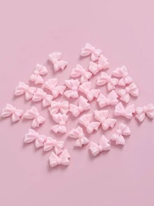 用 3D 美甲装饰改变你的指甲 30 件蝴蝶结美甲装饰 适合女性和女孩 DIY 美甲饰品 美甲宝石 美甲用品 - 粉色 - 查看 3